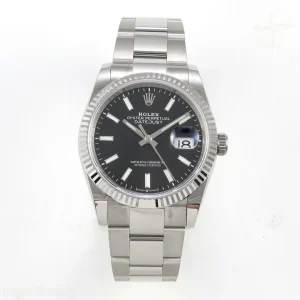Rolex DateJust 36 SS 126234 ARF Black Stick Dial on Oyster Bracelet DD3235