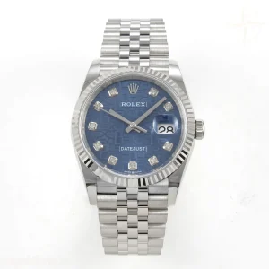 Rolex DateJust 36 SS 126234 ARF Blue Computer Diamonds Dial on Jubilee Bracelet DD3235