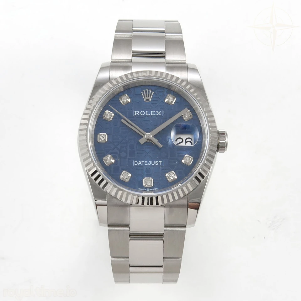 Rolex DateJust 36 SS 126234 ARF Blue Computer Diamonds Dial on Oyster Bracelet DD3235