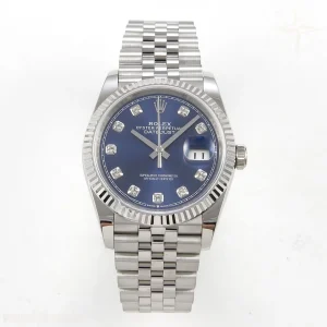 Rolex DateJust 36 SS 126234 ARF Blue Diamonds Dial on Jubilee Bracelet DD3235