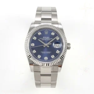 Rolex DateJust 36 SS 126234 ARF Blue Diamonds Dial on Oyster Bracelet DD3235