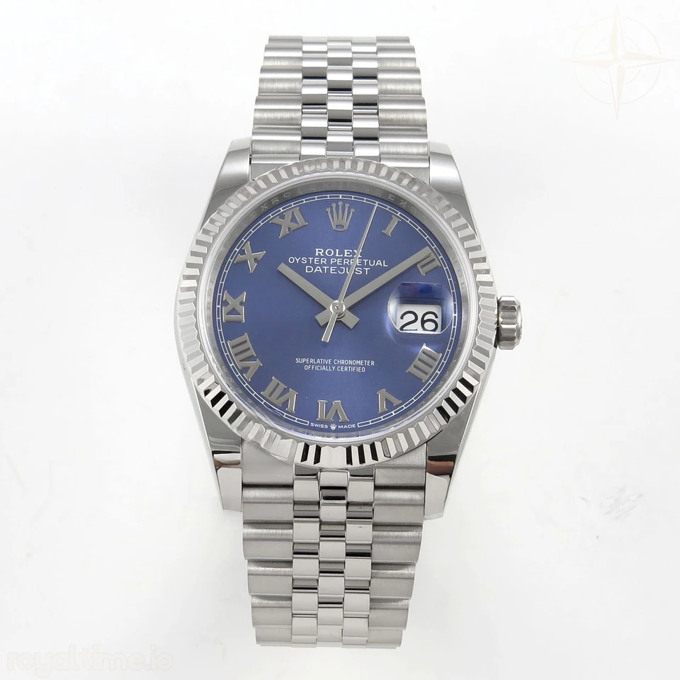 Rolex DateJust 36 SS 126234 ARF Blue Roman Dial on Jubilee Bracelet DD3235