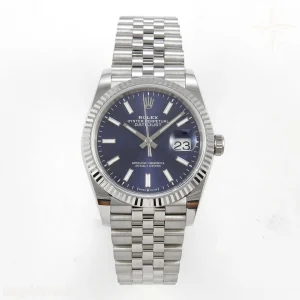 Rolex DateJust 36 SS 126234 ARF Blue Stick Dial on Jubilee Bracelet DD3235