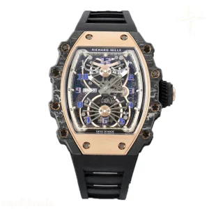 Richard Mille RM 021-01 Tourbillon Aerodyne in Rose Gold on Black Rubber Strap