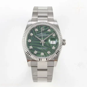 Rolex DateJust 36 SS 126234 ARF Green Leaves Diamonds Dial on Oyster Bracelet DD3235