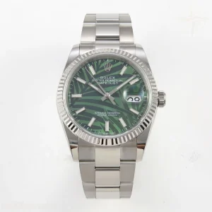 Rolex DateJust 36 SS 126234 ARF Green Leaves Stick Dial on Oyster Bracelet DD3235