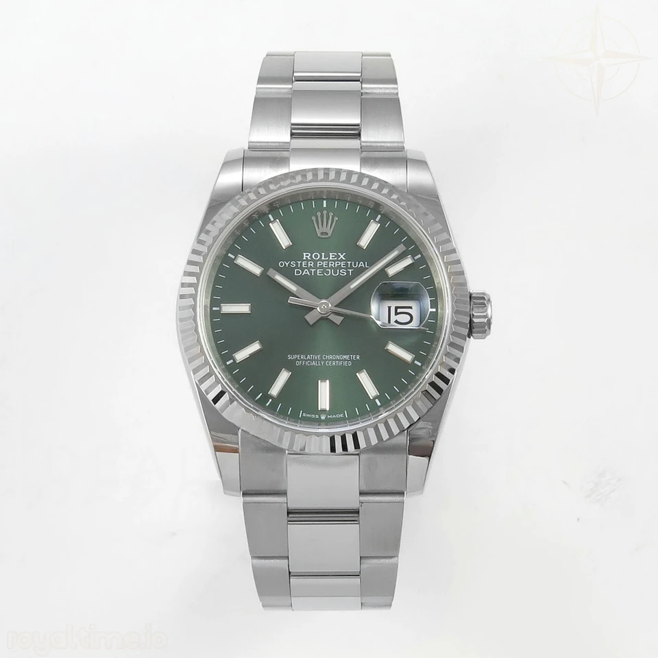 Rolex DateJust 36 SS 126234 ARF Green Stick Dial on Oyster Bracelet DD3235