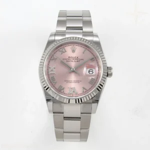 Rolex DateJust 36 SS 126234 ARF Pink Roman Dial on Oyster Bracelet DD3235