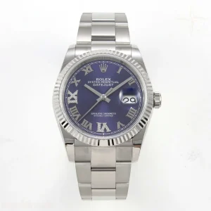 Rolex DateJust 36 SS 126234 ARF Purple Diamond Roman Dial on Oyster Bracelet DD3235
