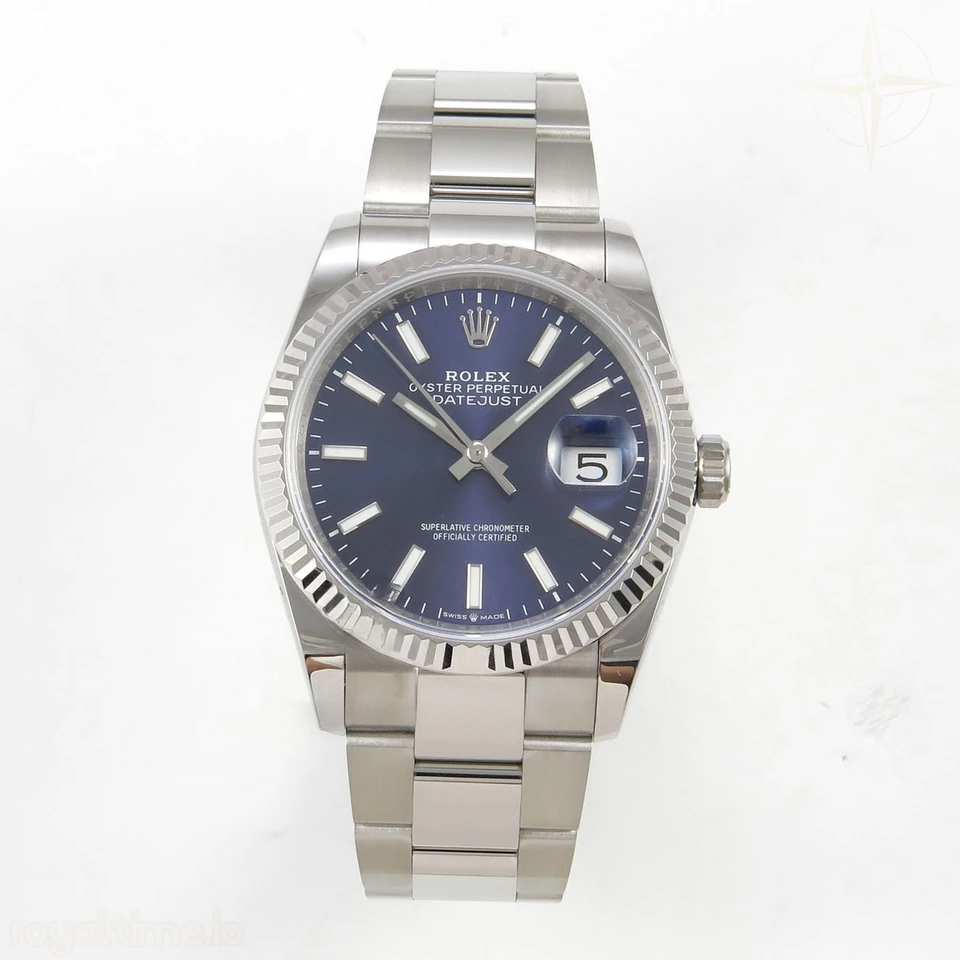 Rolex DateJust 36 SS 126234 ARF Purple Stick Dial on Oyster Bracelet DD3235