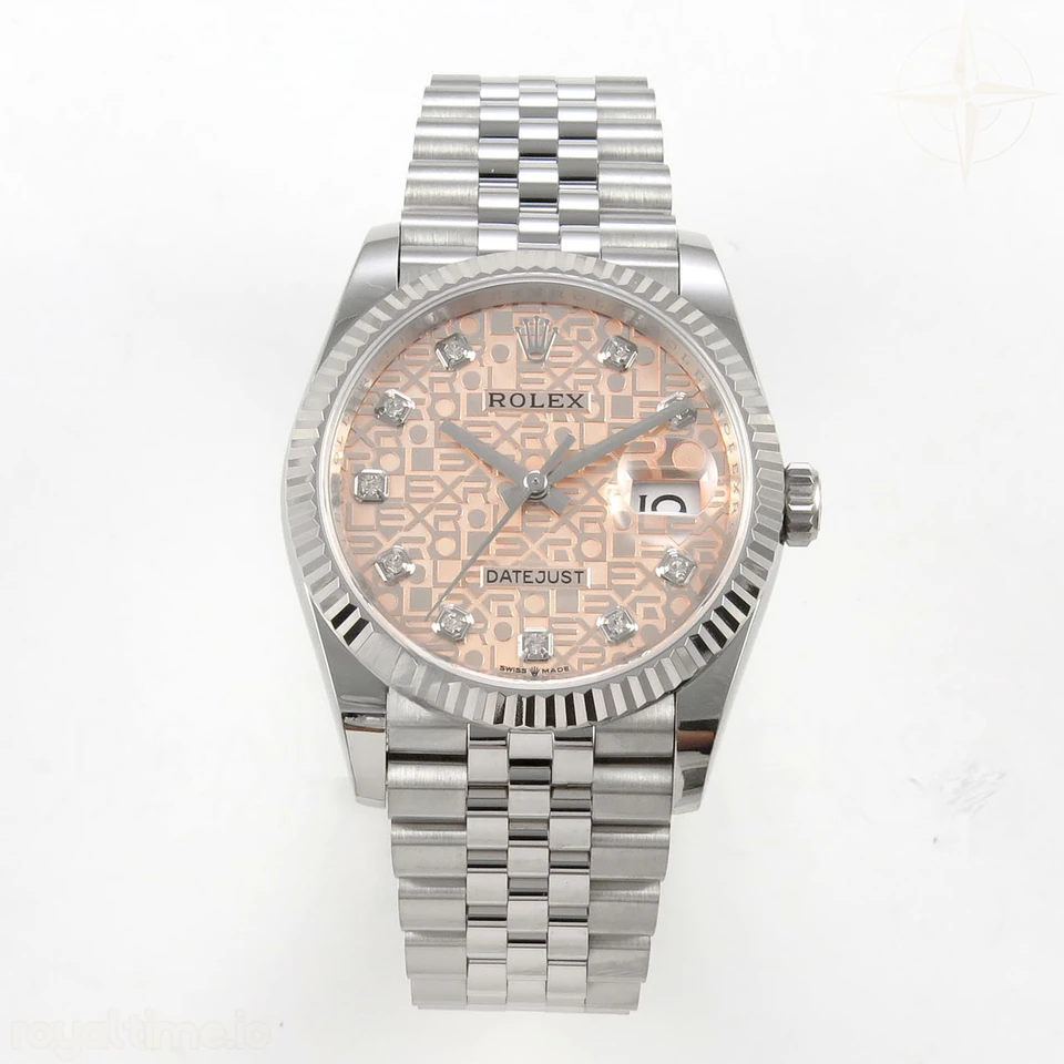 Rolex DateJust 36 SS 126234 ARF RG Computer Diamonds Dial on Jubilee Bracelet DD3235