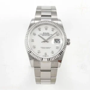 Rolex DateJust 36 SS 126234 ARF White MOP Diamonds Dial on Oyster Bracelet DD3235