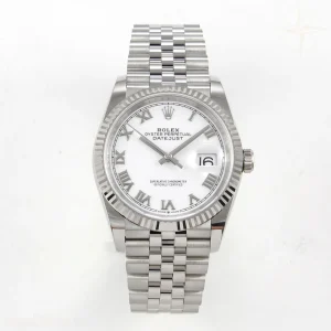 Rolex DateJust 36 SS 126234 ARF White Roman Dial on Jubilee Bracelet DD3235