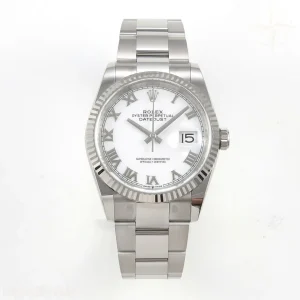 Rolex DateJust 36 SS 126234 ARF White Roman Dial on Oyster Bracelet DD3235