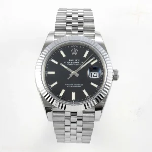 Rolex DateJust 41 126334 904L SS SCF Black Dial on Jubilee Bracelet VR3235
