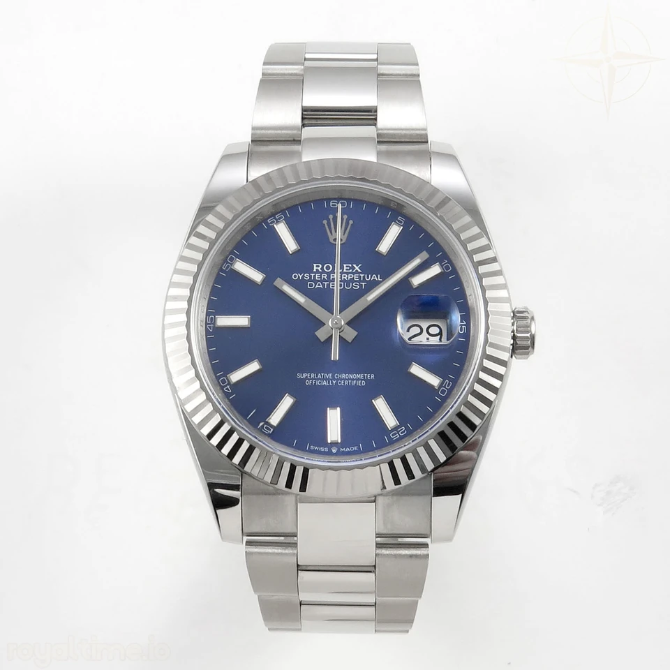 Rolex DateJust 41 126334 904L SS SCF Blue Dial on Oyster Bracelet VR3235