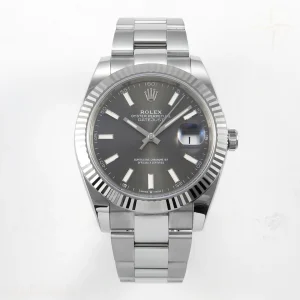Rolex DateJust 41 126334 904L SS SCF Gray Dial on Oyster Bracelet VR3235