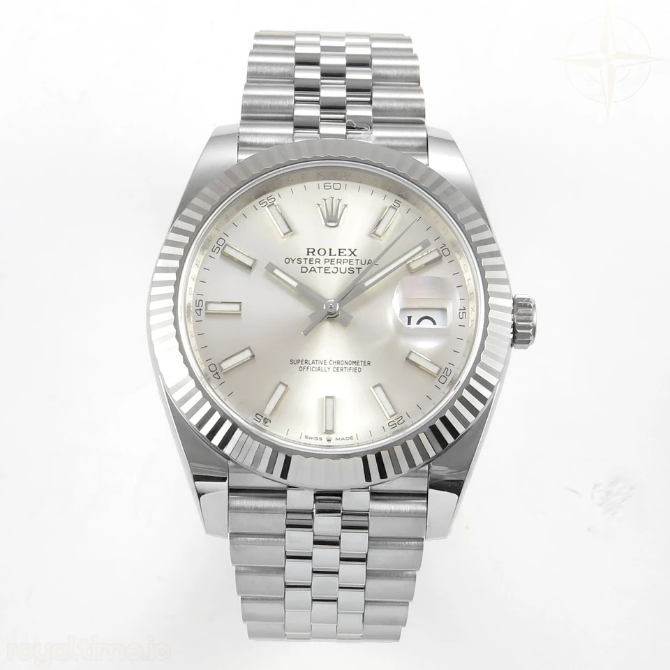 Rolex DateJust 41 126334 904L SS SCF Sliver Dial on Jubilee Bracelet VR3235