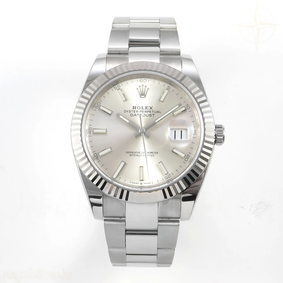 Rolex DateJust 41 126334 904L SS SCF Sliver Dial on Oyster Bracelet VR3235