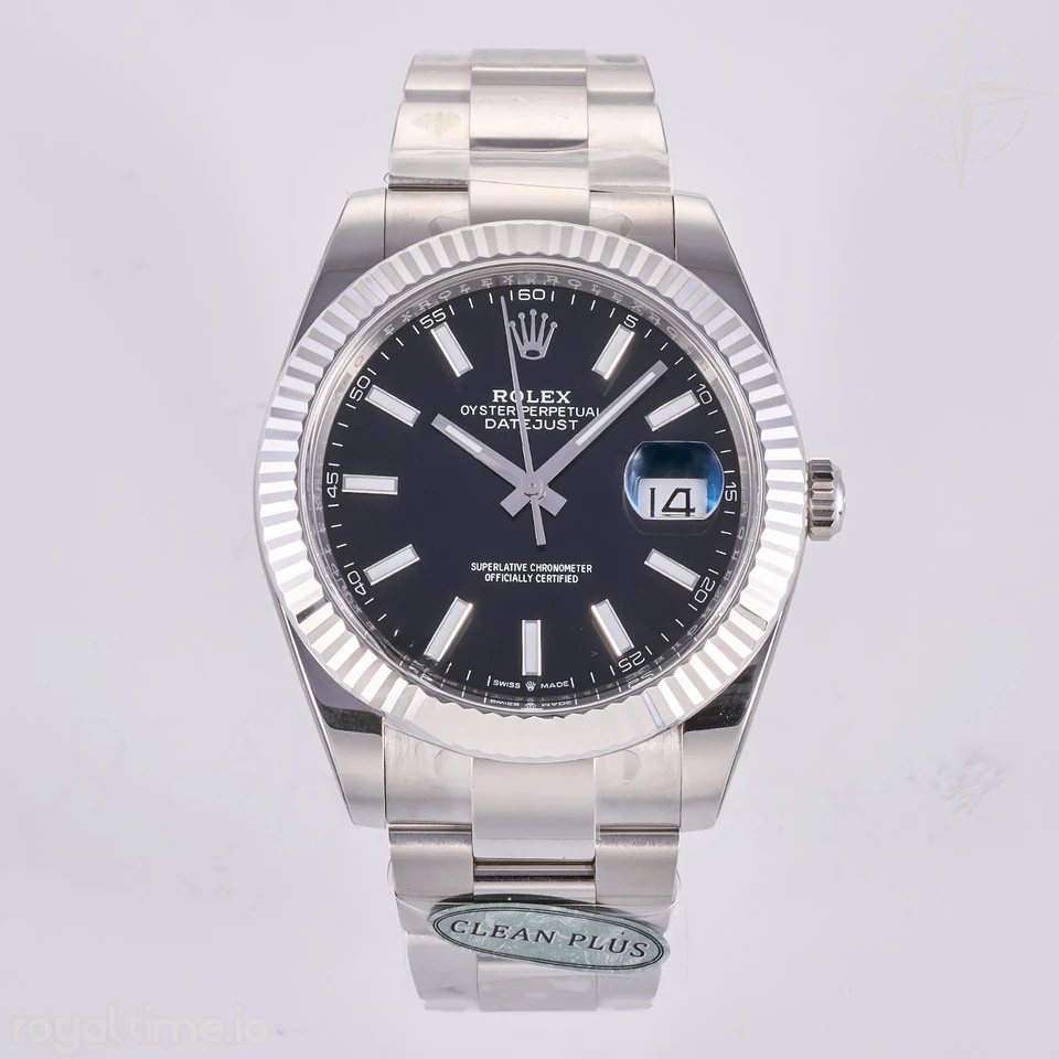 Rolex DateJust 41 126334 Clean Plus 904L Steel Black Dial on Jubilee Bracelet JH3235 (Free Sprung)