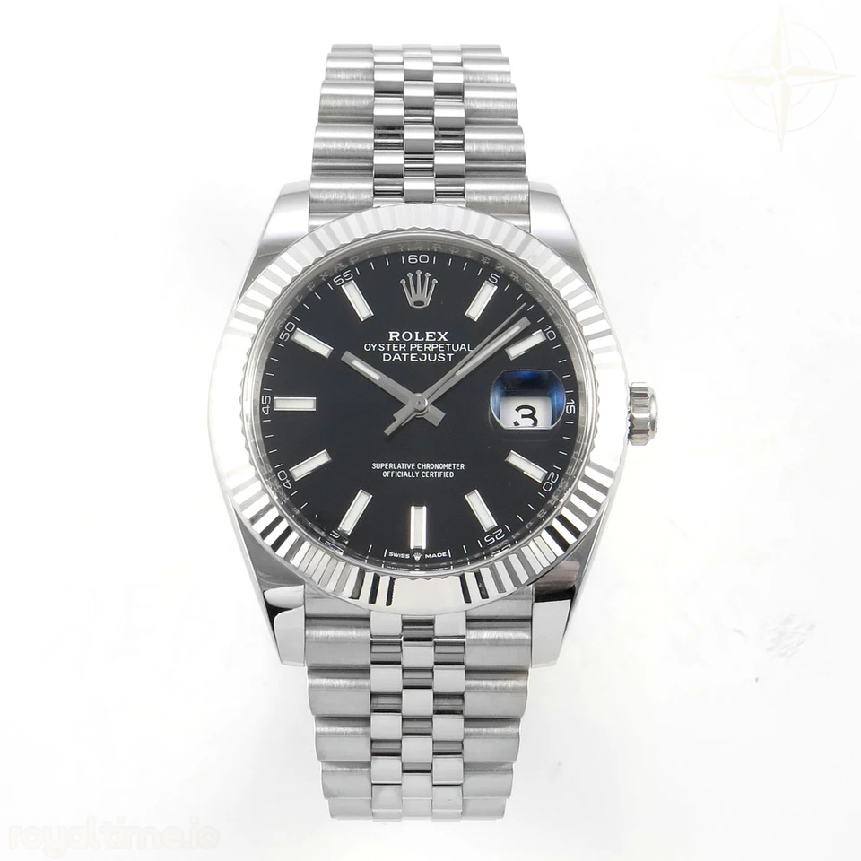 Rolex DateJust 41 126334 Clean Plus Black Stick Dial on Jubilee Bracelet JH3235 (Free Sprung) Weighted 133g