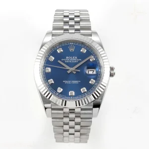 Rolex DateJust 41 126334 Clean Plus Blue Diamonds Dial on Jubilee Bracelet JH3235 (Free Sprung) Weighted 133g