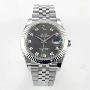 Rolex DateJust 41 126334 Clean Plus Gray Diamonds Dial on Jubilee Bracelet JH3235 (Free Sprung) Weighted 133g