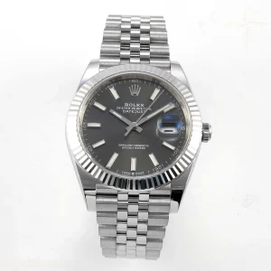 Rolex DateJust 41 126334 Clean Plus Gray Stick Dial on Jubilee Bracelet JH3235 (Free Sprung) Weighted 133g