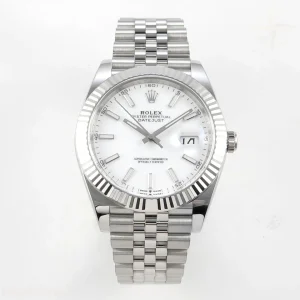 Rolex DateJust 41 126334 Clean Plus White Stick Dial on Jubilee Bracelet JH3235 (Free Sprung) Weighted 133g
