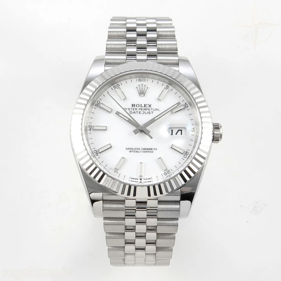 Rolex DateJust 41 126334 Clean Plus White Stick Dial on Jubilee Bracelet JH3235 (Free Sprung) Weighted 133g