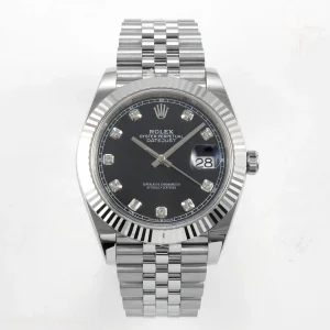 Rolex DateJust 41 126334 ERF Black Diamonds Dial on Jubilee Bracelet JH3235 (Free Sprung) Weighted 132g