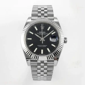 Rolex DateJust 41 126334 ERF Black Stick Dial on Jubilee Bracelet JH3235 (Free Sprung) Weighted 132g