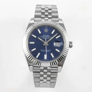 Rolex DateJust 41 126334 ERF Blue Stick Dial on Jubilee Bracelet JH3235 (Free Sprung) Weighted 132g