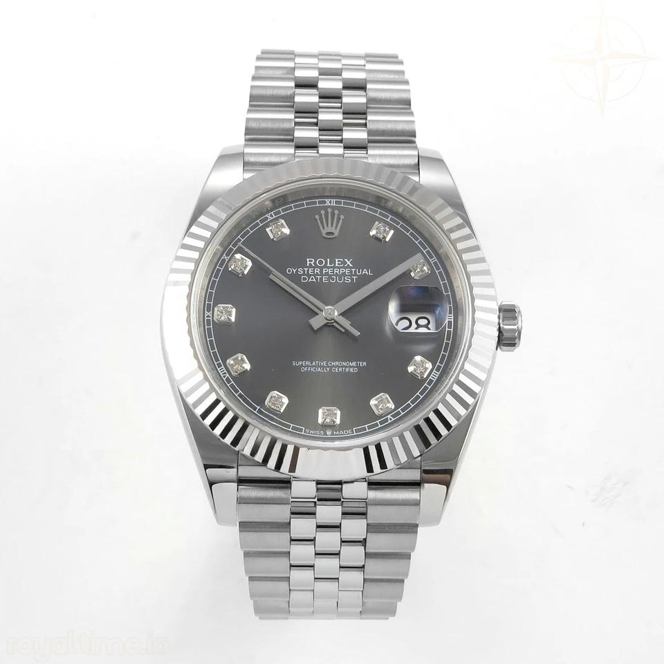 Rolex DateJust 41 126334 ERF Gray Diamonds Dial on Jubilee Bracelet JH3235 (Free Sprung) Weighted 132g