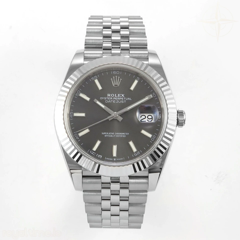 Rolex DateJust 41 126334 ERF Gray Stick Dial on Jubilee Bracelet JH3235 (Free Sprung) Weighted 132g