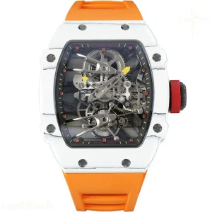 Richard Mille RM 027-02 Tourbillon Rafael Nadal White NTPT on Orange Rubber Strap
