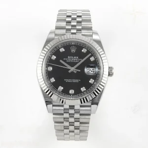 Rolex DateJust 41mm 126334 ARF Black Diamonds Dial on Jubilee Bracelet DD3235