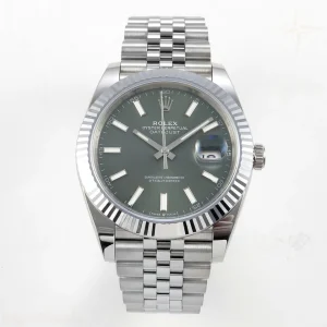 Rolex DateJust 41 126334 904L SS SCF Green Dial on Jubilee Bracelet VR3235
