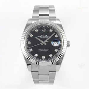 Rolex DateJust 41mm 126334 ARF Black Diamonds Dial on Oyster Bracelet DD3235