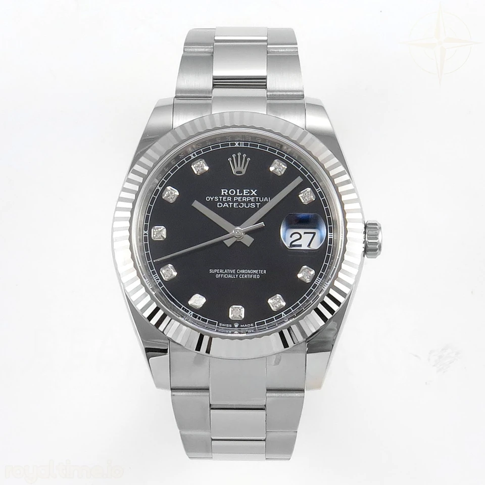 Rolex DateJust 41mm 126334 ARF Black Diamonds Dial on Oyster Bracelet DD3235