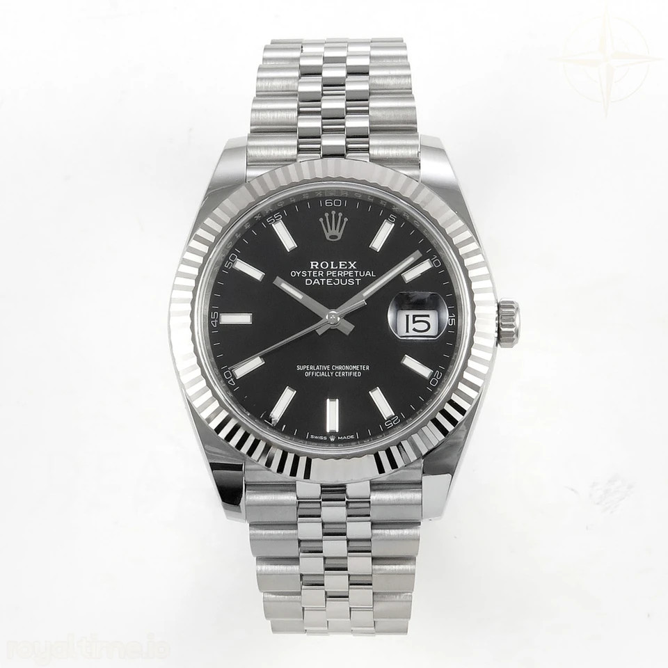 Rolex DateJust 41mm 126334 ARF Black Stick Dial on Jubilee Bracelet DD3235