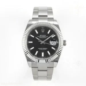 Rolex DateJust 41mm 126334 ARF Black Stick Dial on Oyster Bracelet DD3235