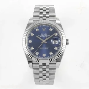 Rolex DateJust 41mm 126334 ARF Blue Diamonds Dial on Jubilee Bracelet DD3235