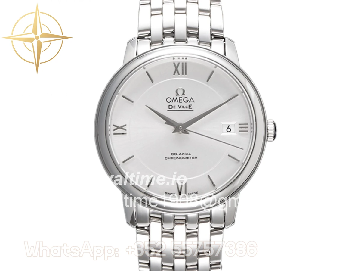 Omega De Ville Co-Axial Chronometer 36.8mm Silver Dial in Steel on Bracelet
