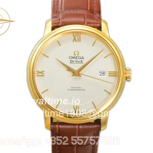 Omega De Ville Prestige Co‑Axial Master Chronometer 40mm White Dial in Yellow Gold