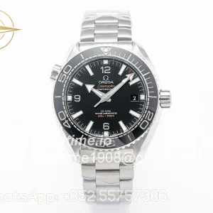 Omega Planet Ocean 600M 39.5mm VSF Black Dial Black Ceramic Bezel on SS Bracelet A8800