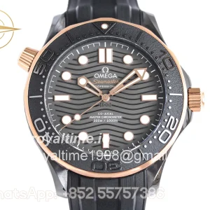 Omega Seamaster Diver 300M Co-Axial Master Chronometer 43.5mm 210.62.44.20.01.001 on Rubber Strap