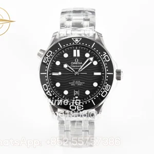 Omega Seamaster Diver 300M VSF Black Ceramic Black Dial on SS Bracelet A8800 V2
