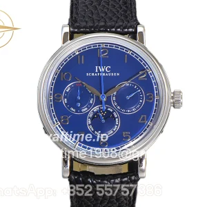 IWC Portofino Perpetual Calendar IW3446 Blue Dial in Steel