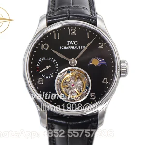 IWC Portugese Tourbillon Black Dial on Steel
